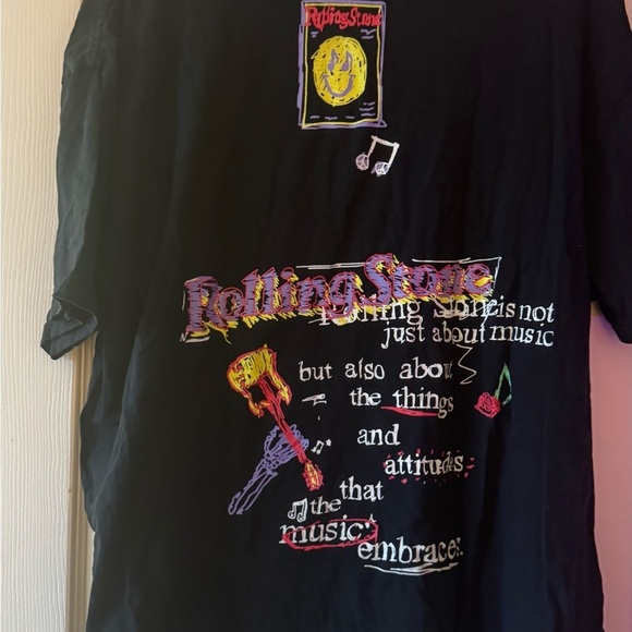 Women's Urban Outfitters Rolling Stone Black Graphic T-Shirt - Picture 4 of 6